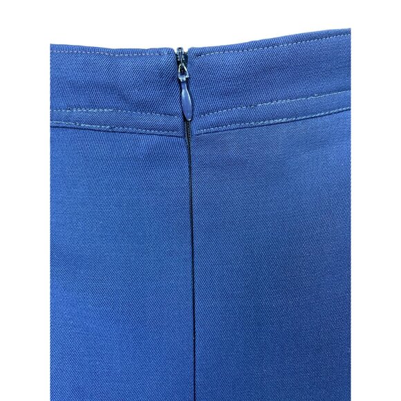 Escada Women’s Navy Blue Zip Up Knee Length Skirt Sz 38 - Picture 5 of 7
